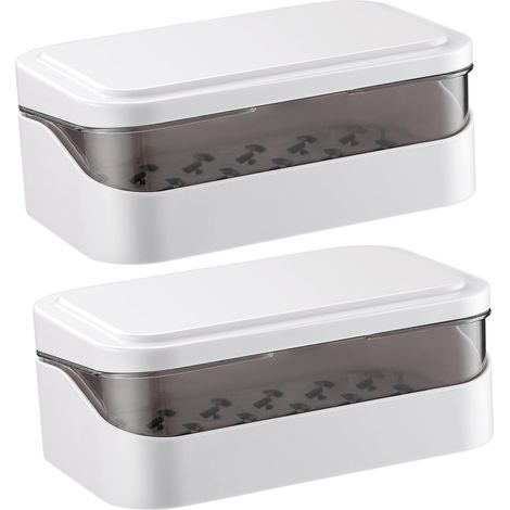 White Plastic Soap Dish with Removable Design and Easy
