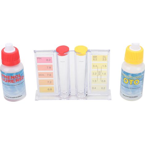 pH-Chlor-Testset, Wasserqualitätsprüfbox, Zubehör für Schwimmbäder (1/5)