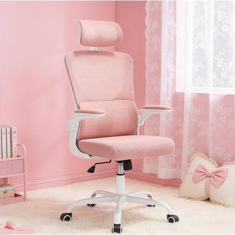 Bürostuhl ergonomisch mit Kopfstütze Rosa 150 kg OKMYHOME (1/5)