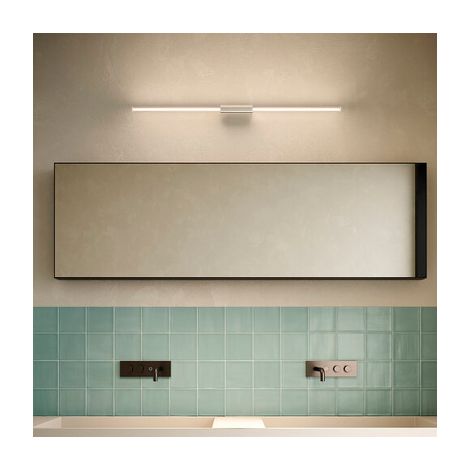 Brilliant Lampada da Parete e Soffitto Lineare LED 12W, Design Minimalista in Alluminio Bianco, Emissione Luce 360 Gradi, Versatile e Dimmerabile