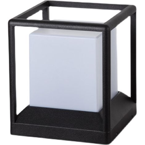 Lampadaire d'extérieur 10 W, étanche IP65, connexion électrique, petit format, lumière chaude, idéal pour les allées et les pelouses (noir) (1/5)