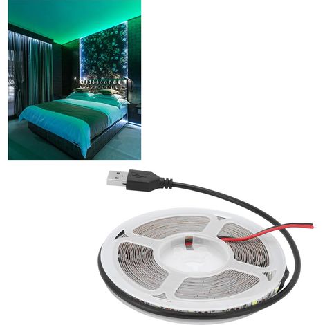 Bande LED RGBW basse tension 5V flexible pour la décoration intérieure, éclairage de boîtier d'ordinateur, lumière verte (1/5)
