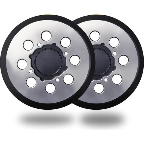 Lot de 2 patins de ponçage de rechange en alliage d'aluminium à 8 trous de 12,7 cm pour ponceuse excentrique Dewalt DWE6421-B2 DWE6421-B3 DWE6423/6423K DWE6421/6421K (1/5)