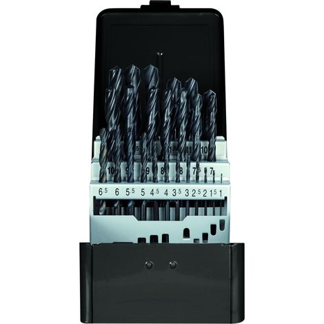 R93500025 Juego de brocas helicoidales Ø 1-10mm con paso de 0,5mm 25 -te piezas (1/2)