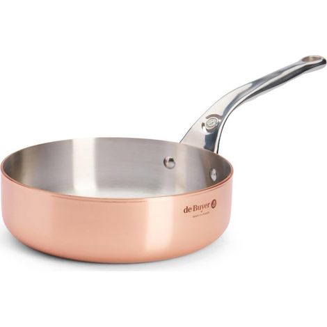 De Buyer InoCuivre 6430.20, Padella in rame e acciao inox 2mm, Ø 20cm (1/4)
