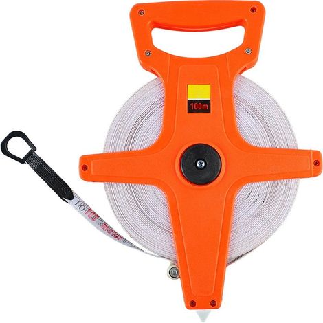 mètre à rubanRuban de Mesure en Fibre de Verre Rétractable et Imperméable – Pour Jardinage, Construction et Industrie – Longueur 100mètres (1/5)