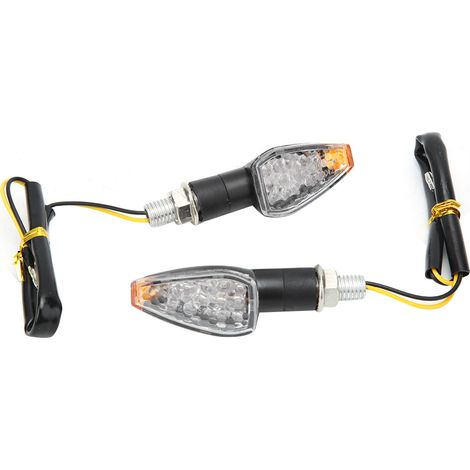 2 pièces clignotant moto 14 LED feu indicateur accessoire pour Yamaha verre transparent (1/5)