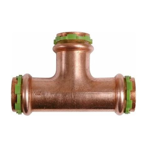 Kupfer-T-Stück-Crimpverschraubung – Innengewinde – 15 mm Durchmesser – Aalberts Integrated Piping Systems