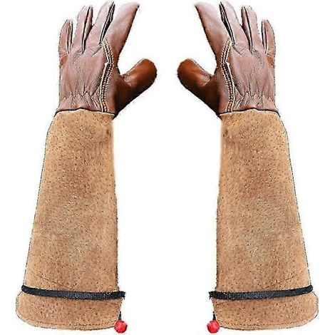 Filiyano-Gants de jardinage en cuir de porc et de mouton résistants aux épines pour la taille des rosiers, gants de protection à manches longues pour (1/5)