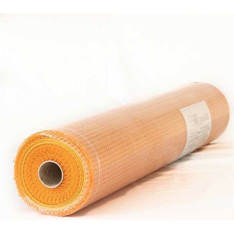 Rete intonaco 1x1 arancio - rotolo da 50 mq