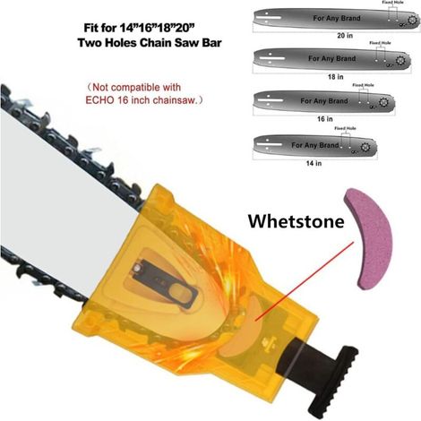 Pietra per affilare la motosega, strumento di affilatura rapida, affilacatene, strumento per la lavorazione del legno, affilacatene autoaffilante, affilacatene con kit di 6 pietre per affilare (1/4)