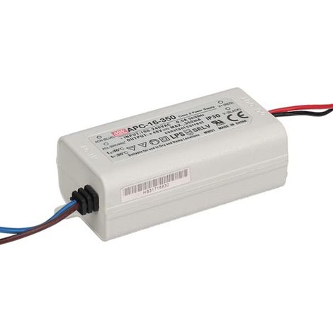 Mean Well - APC-16-350 - Driver LED - courant constant - 1 sortie - 350 mA - 16 W