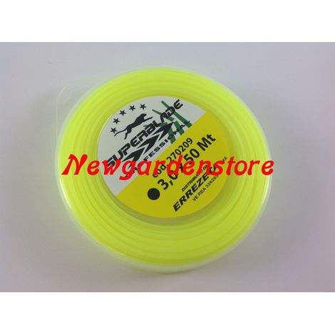 Desbrozadora alambre amarillo 270209 redondo diámetro 3,0mm 50 metros