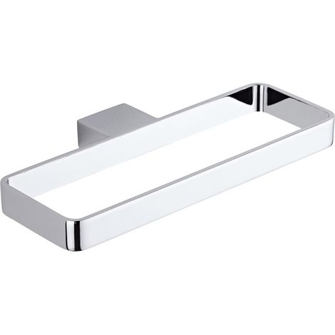 Milano Arvo Wall Mounted Square Ring Bathroom Towel Holder - Chrome