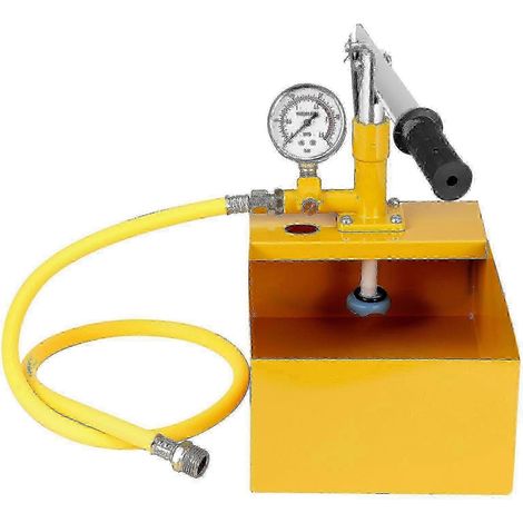 JIAJIEFANG 25 bar/362 PSI Hydrostatische Prüfpumpe, manuelles Hydraulikdruckprüfgerät-Set mit Manometer und 1,4-Gallonen-Tank