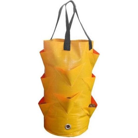 Sac à fraises suspendu en PE, panier suspendu pour plantes à fleurs, sac de plantation de jardinage aérien (1/4)