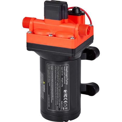 Pompe à eau 12V DC pour camping-car, débit 18,9 L/min (5 GPM), pompe à membrane auto-amorçante 4 chambres avec pressostat automatique, pression max 70 PSI, pour caravane, bateau, yacht, lavage auto (1/5)