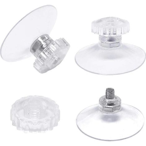 Lot de 30 ventouses transparentes avec filetage et écrous moletés de 45 mm, pour voiture, camping, fenêtre, pare-soleil (1/5)