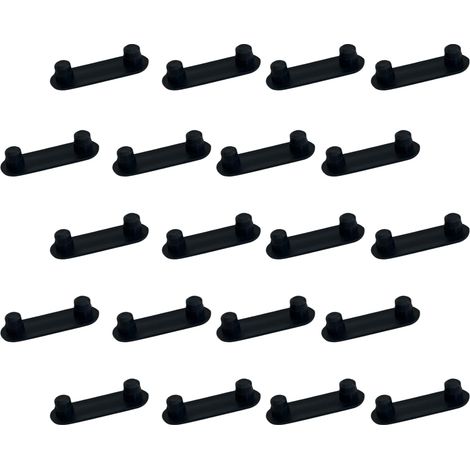 20 Pièces De Patins Glisseurs En Plastique Pour Meubles – Patins À 2 Tiges Ø8 mm, Entraxe 32 mm, Anti-Rayures Pour Déplacements Fluides Et Silencieux – Épaisseur 3 mm