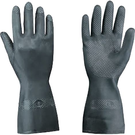 Neri Neoprenhandschuhe Neo Eco, säurebeständig, mit Baumwollfutter, rutschfest, Größe M