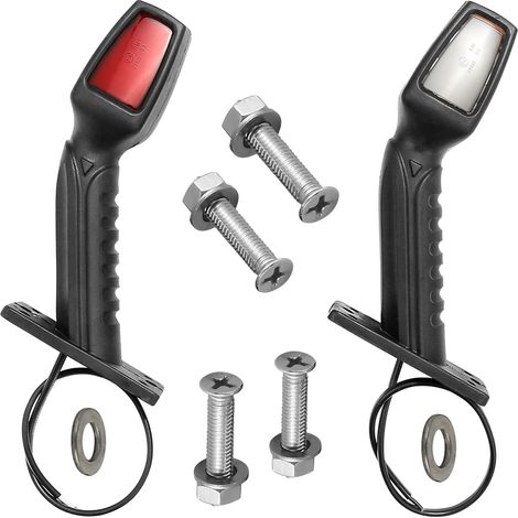 Lot de 2 Feux de Gabarit LED Caoutchouc Feu de Gabarit Latéral Feux d'encombrement LED Feu de Position Voiture Camion Caravane Lumière Blanc Rouge Orange Etanche (1/5)