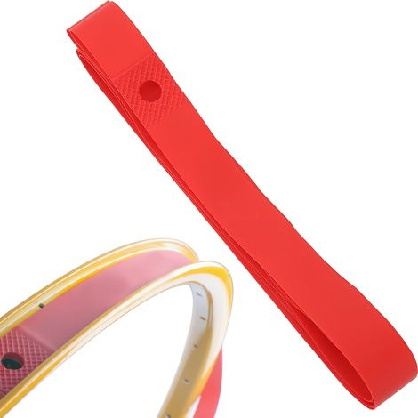 Chambre à air de vélo en PVC, protection pour pneu de VTT, fond de jante (rouge 26 pouces) (1/5)