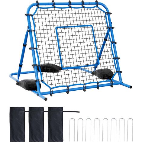 Mophorn Fußball Rebounder 108 x 109 cm, Rückprallnetz mit Einstellbarem Winkel & Stabiler Metallkonstruktion, PE-Netz für Ballkontrolle & Passübungen, Trainingshilfe für Jugendliche & Erwachsene (1/5)