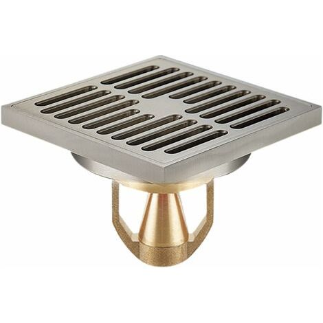 Siphon de sol en cuivre avec protection anti-odeurs, adapté aux salles de bains, pour une installation dans les zones résidentielles humides.-AquaForge (1/4)