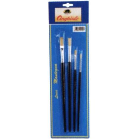 Brochas redondas/planas cortas pz 4 S.577 Jabalí