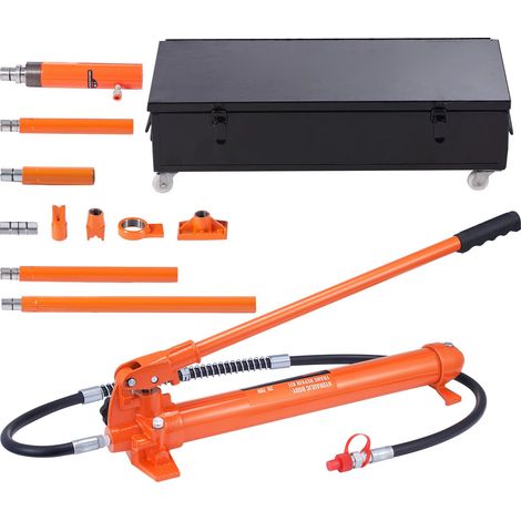 Kit de Porta Power 20 Tonnes, Cric Hydraulique Portable avec Flexible d'Huile 1,4 m, Outil de Réparation de Châssis Auto avec Coffret de Rangement (1/5)