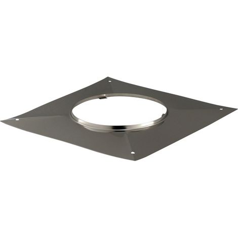 Poujoulat – Plaque supérieure étanchéité carrée 150 – Grille pour fumisterie – Fixation facile pour chantiers humides – Matériaux résistants