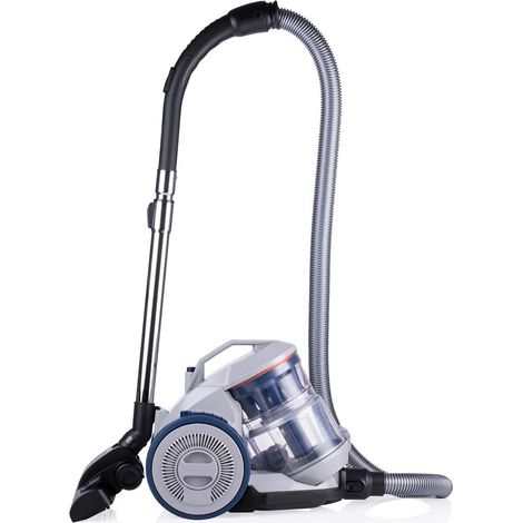 Aspirateur sans Sac - DD2501 - 850W - Filtre HEPA 12 - Portée 7,5M - Brosse Combinée et Encastrée - Brosse à Parquet - 5,5KG - Bac à Poussière 1,5L - Gris/Bleu (1/5)