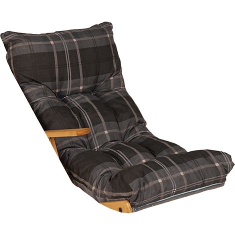 Cuscino imbottito per poltrona relax sdraio giardino - Grigio