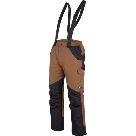 Pantalon isolant à bretelles, marron-noir, taille L, CE, Lahti