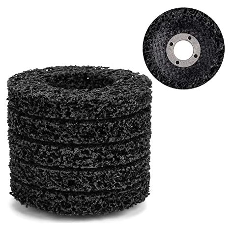 5pcs Roue De Décapage Disques D'Angle 100mm 60 Bande Poly Pour Meuleuse Enlèvement De Rouille Sur Métaux (1/5)