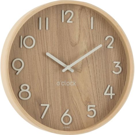 Horloge Murale en Bois "Marion" 30cm Naturel