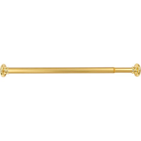Barre pour rideau de douche Sèche linge rétractable salle de bain tige aluminium doré 70-120 (1/4)