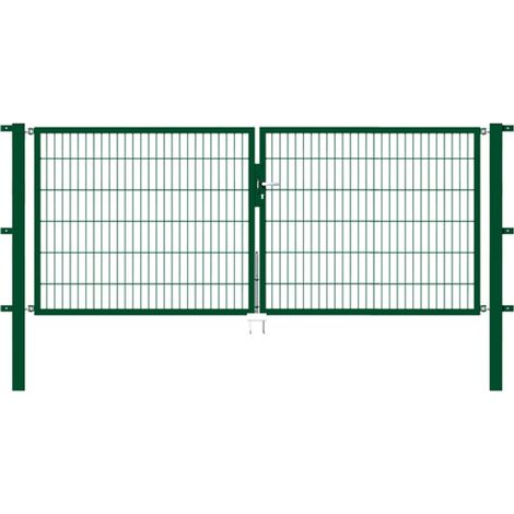 ALBERTS Doppeltor Flexo, fvz.grün Kst.b.RAL 6005, lichte BxH3000x1200, PF80x80/1900mm (1/3)