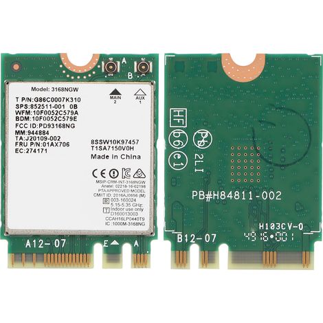 AC Dualband-WLAN-Netzwerkkarte 3168NGW mit Bluetooth 4.2 (1/5)