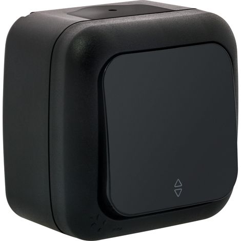 Interrupteur Étanche Noir IP54 Résistant Poussière Humidité (1/3)