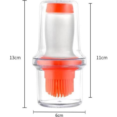 Brosse à Huile en Silicone, 3PCS- Bouteille D'huile avec Brosse,pour Cuisson de Cuisine, Salade, Barbecue (1/4)