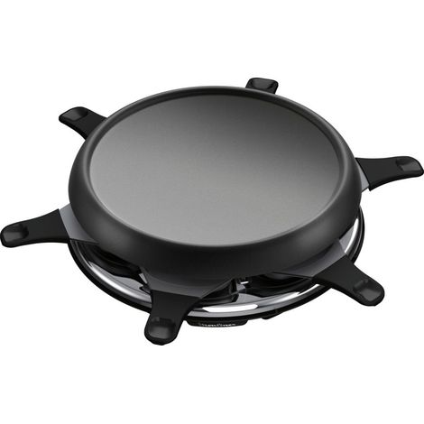 macchina per raclette 6 persone 700w + plancha + crepe maker - RE151812 - Moulinex