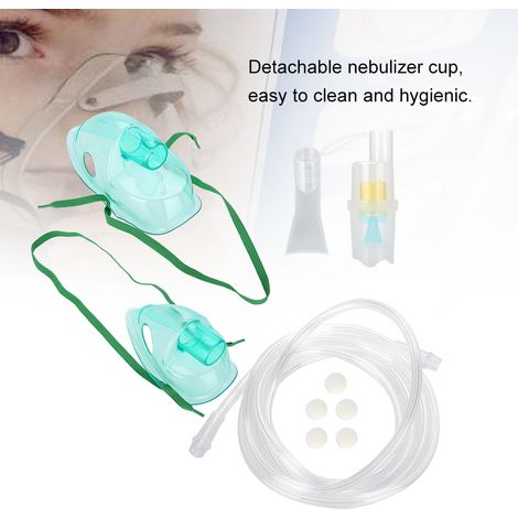 Ensemble complet de nébuliseur médical pour adultes et enfants, avec compresseur et embouts buccaux (1/5)