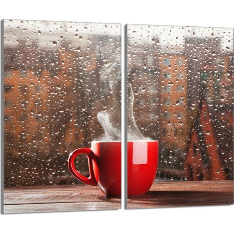 Piastra protettiva in vetro per fornello 2x30x52 Caffè (1/5)