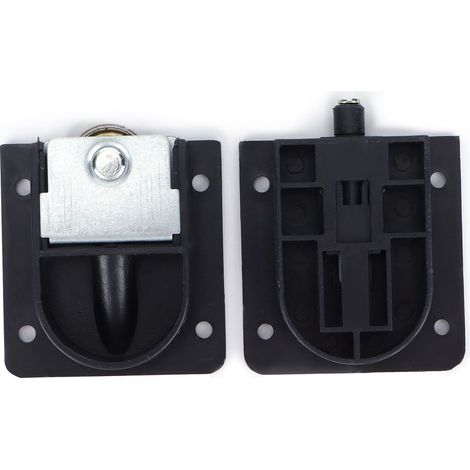 FOGCITY Poulle en plastique noire de porte coulissante muette avec mobilier de roulement accessoire (1/5)