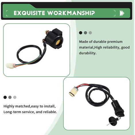 1 Farbsatz: wie abgebildet. Material: ABS. Motorrad-Zündschlüssel für Lenker 35200-HN7-003. (1/5)