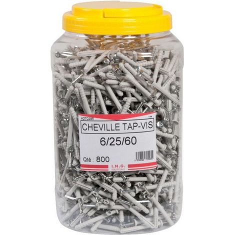 Tassello Tap-Vis a testa piatta - Tassello a collare piatto - confezione da 2500 pezzi - FISSAGGIO ING - A270285 (1/2)