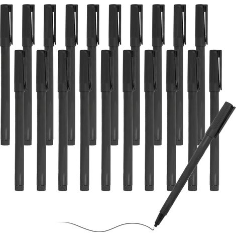 30 Pièces Marqueur Noir Indélébile Pointe Fine, Marqueur Permanent Noir (1/5)