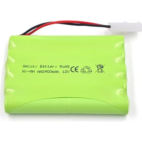 Batterie NiMH rechargeable AA 12 V 2400 mAh, pack de piles rechargeable avec connexion KET 2P, pour télécommande de jouets et outils électriques (1/5)