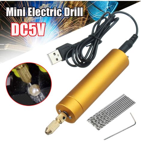 Mini-Elektro-Handbohrmaschinen-Set, DC 5V, Mini-Motorbohrmaschine, DIY-Aluminium-Set (1/5)
